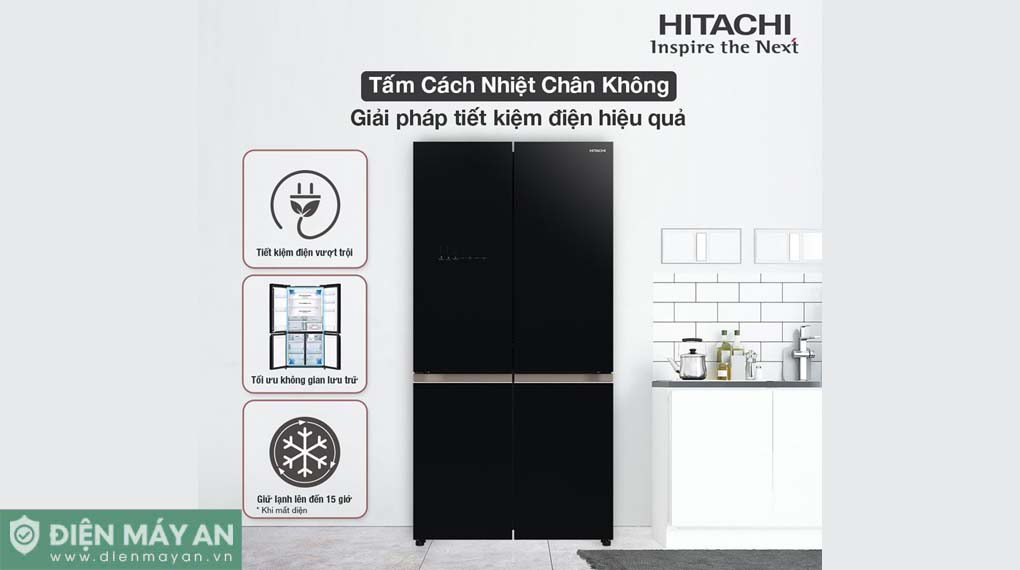 Tủ lạnh Hitachi Inverter 645 lít Multidoor R-WB700VGV4 GBK